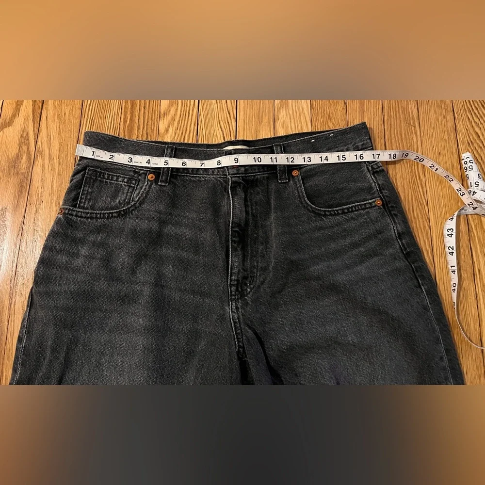 Madewell Super Wide Leg Black Jeans Size 30 - Picture 7 of 13